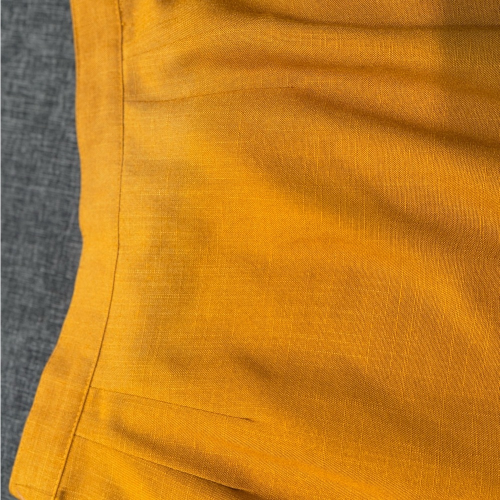 Gold Mustard Midi Skirt - Picture 5 of 6